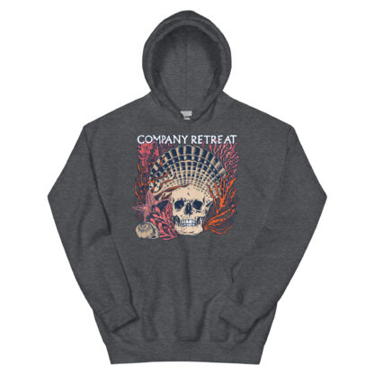 Company Retreat – Seashell Skull – Unisex Pull-Over Hoodie – 3 Color Options - Image 3