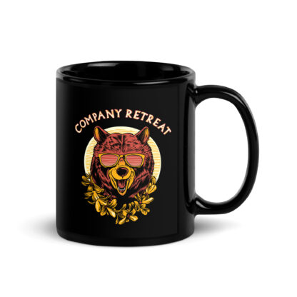 Company Retreat – Tropical Grizzly – 11oz Mug – Glossy Black