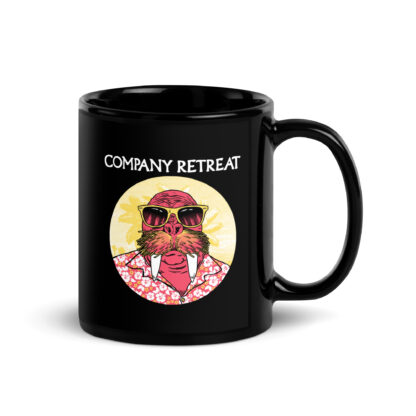 Company Retreat – Beached Walrus – 11oz Mug – Glossy Black