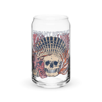 Company Retreat - Seashell Skull - 16oz Can-Shaped Glass - Clear