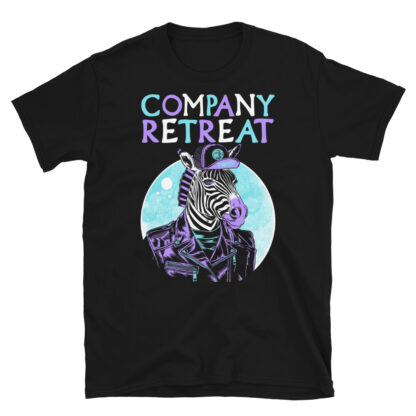 Company Retreat – Zebra Punk – Unisex T-Shirt – Jet Black