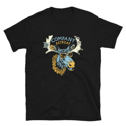 Company Retreat – Tropical Moose – Unisex T-Shirt – 3 Color Options