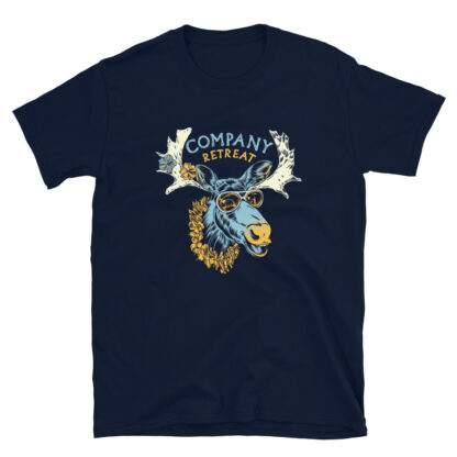 Company Retreat – Tropical Moose – Unisex T-Shirt – 3 Color Options - Image 2