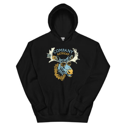 Company Retreat – Tropical Moose – Unisex Pull-Over Hoodie – 2 Color Options